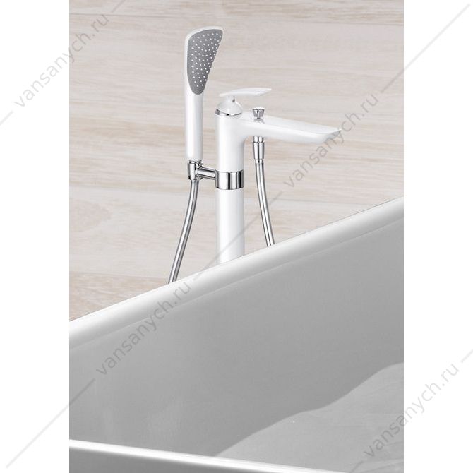 Смеситель для ванны напольный KLUDI BALANCE DN 15, белый/хром Kludi (Германия) купить в Тюмени (Ван Саныч™)