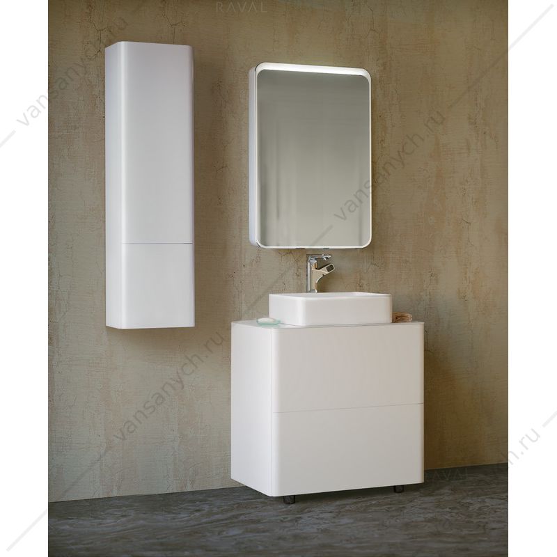Зеркало-шкаф RAVAL Pure 60 Белый с подсветкой RAVAL (Россия) купить в Тюмени (Ван Саныч™)