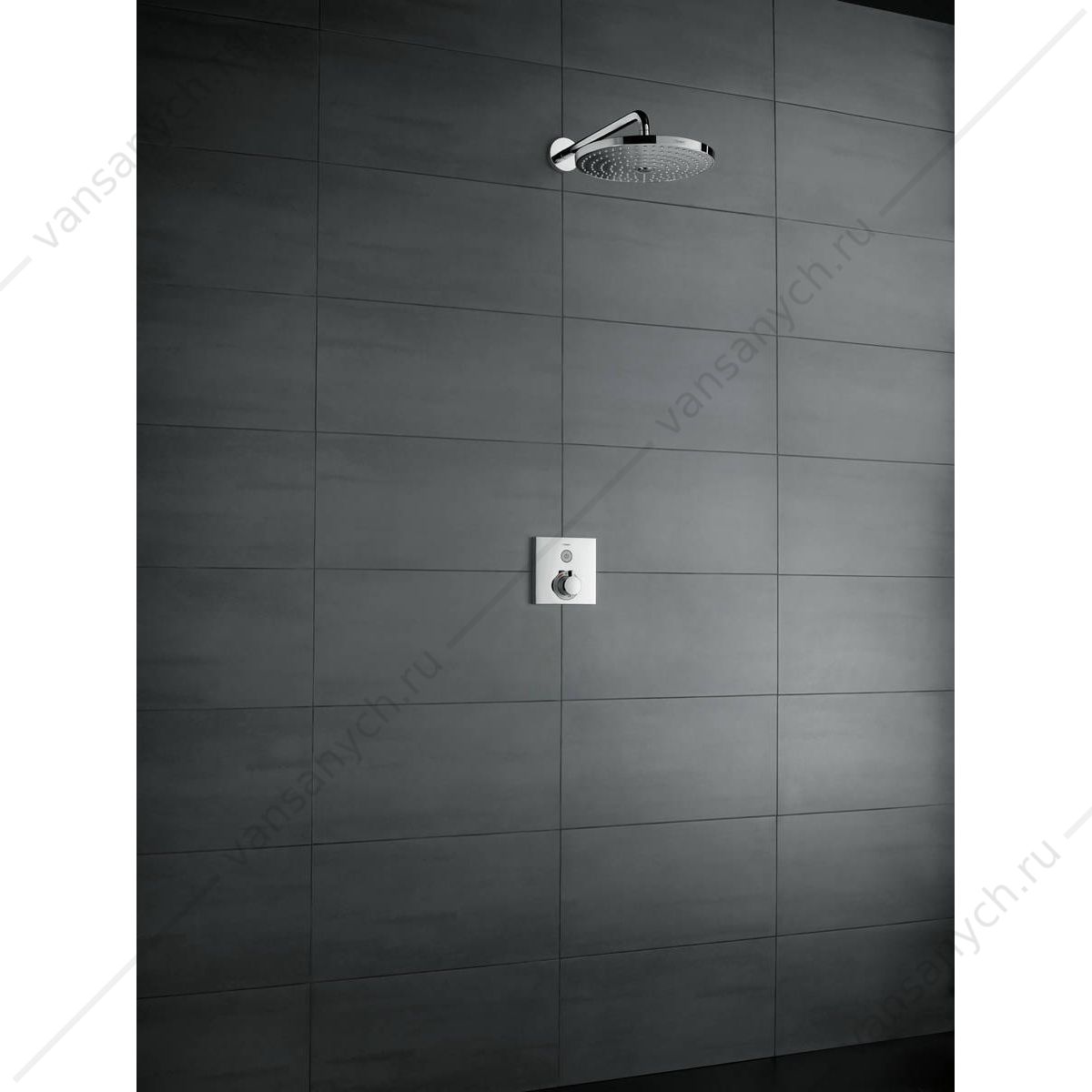 Смеситель термостат ShowerSelect с запорным вентилем (внешняя часть) HANSGROHE Select 15762000 HANSGROHE (Германия) купить в Тюмени (Ван Саныч™)