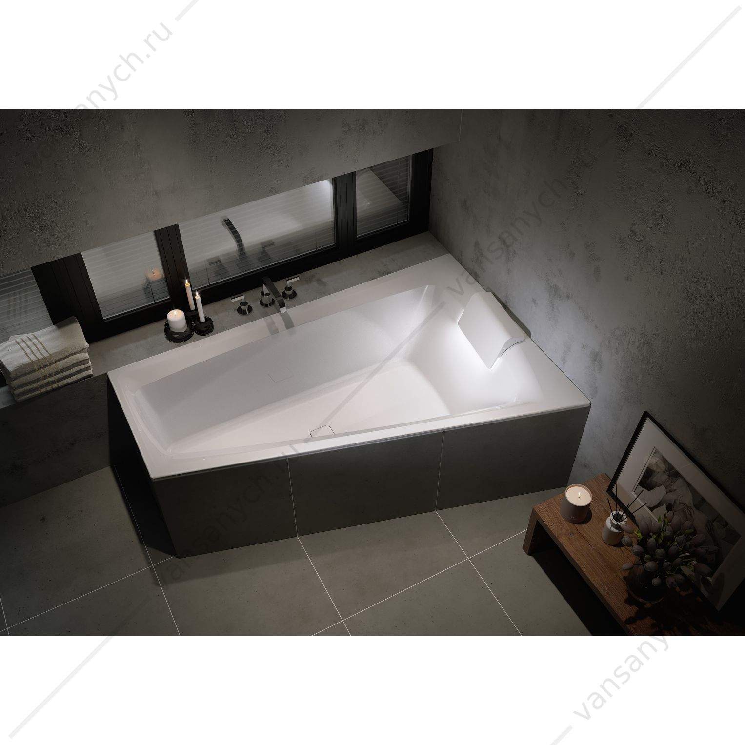 Ванна акриловая RIHO STILL SMART L 170x110, L асимметричная (вкл. сифон) RIHO (Чехия) купить в Тюмени (Ван Саныч™)
