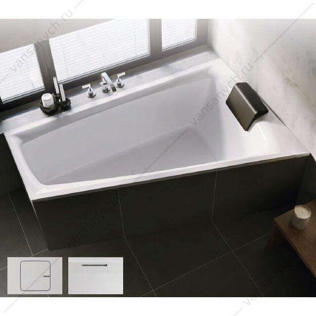Ванна акриловая RIHO STILL SMART R 170x110, R асимметричная (вкл. сифон) RIHO (Чехия) купить в Тюмени (Ван Саныч™)