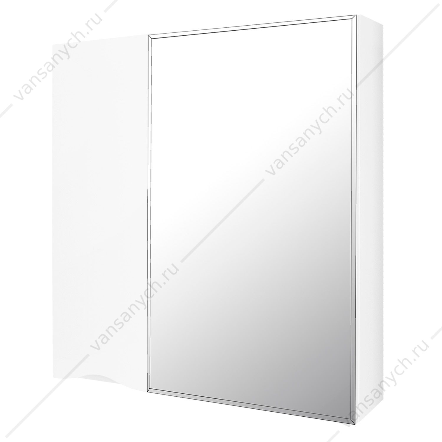 594127 Зеркало-шкаф 60 Loranto Santorini 600х140х700 левый, белый CS00086967 Loranto (Россия-Китай) купить в Тюмени (Ван Саныч™)