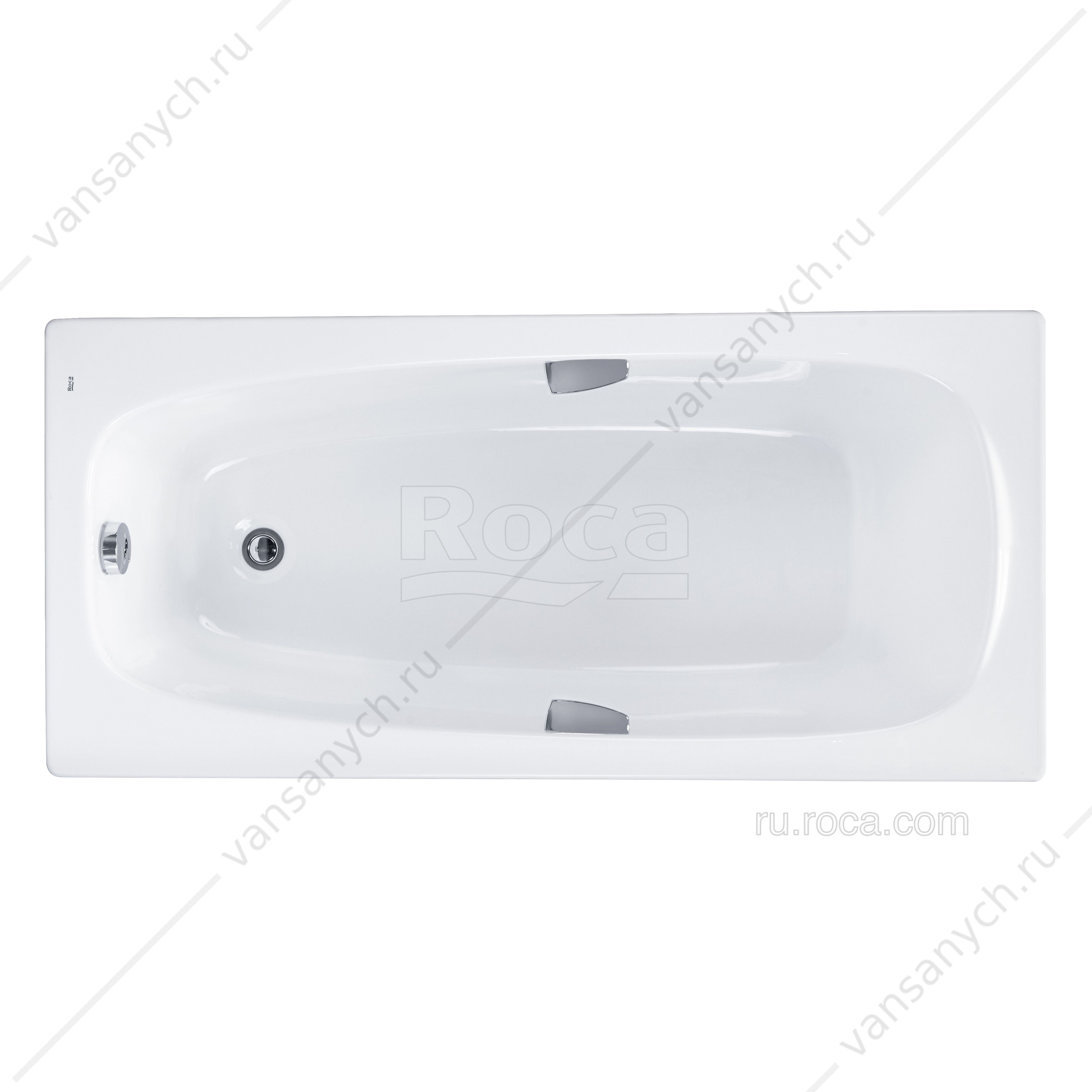79 Акриловая ванна Sureste 170х70 прямоугольная, с отверстиями для ручек, ZRU9302769 Roca (Испания) купить в Тюмени (Ван Саныч™)