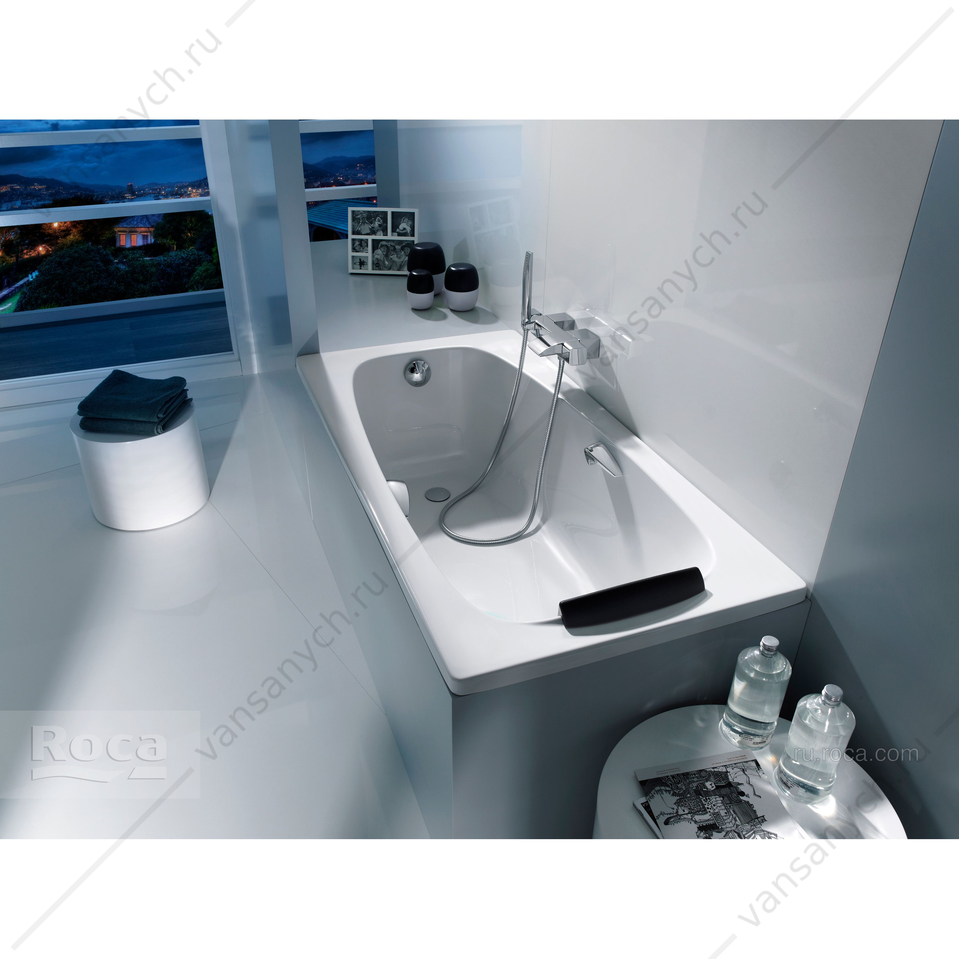 80 Акриловая ванна Sureste 160х70 прямоугольная, с отверстиями для ручек, ZRU9302787 Roca (Испания) купить в Тюмени (Ван Саныч™)