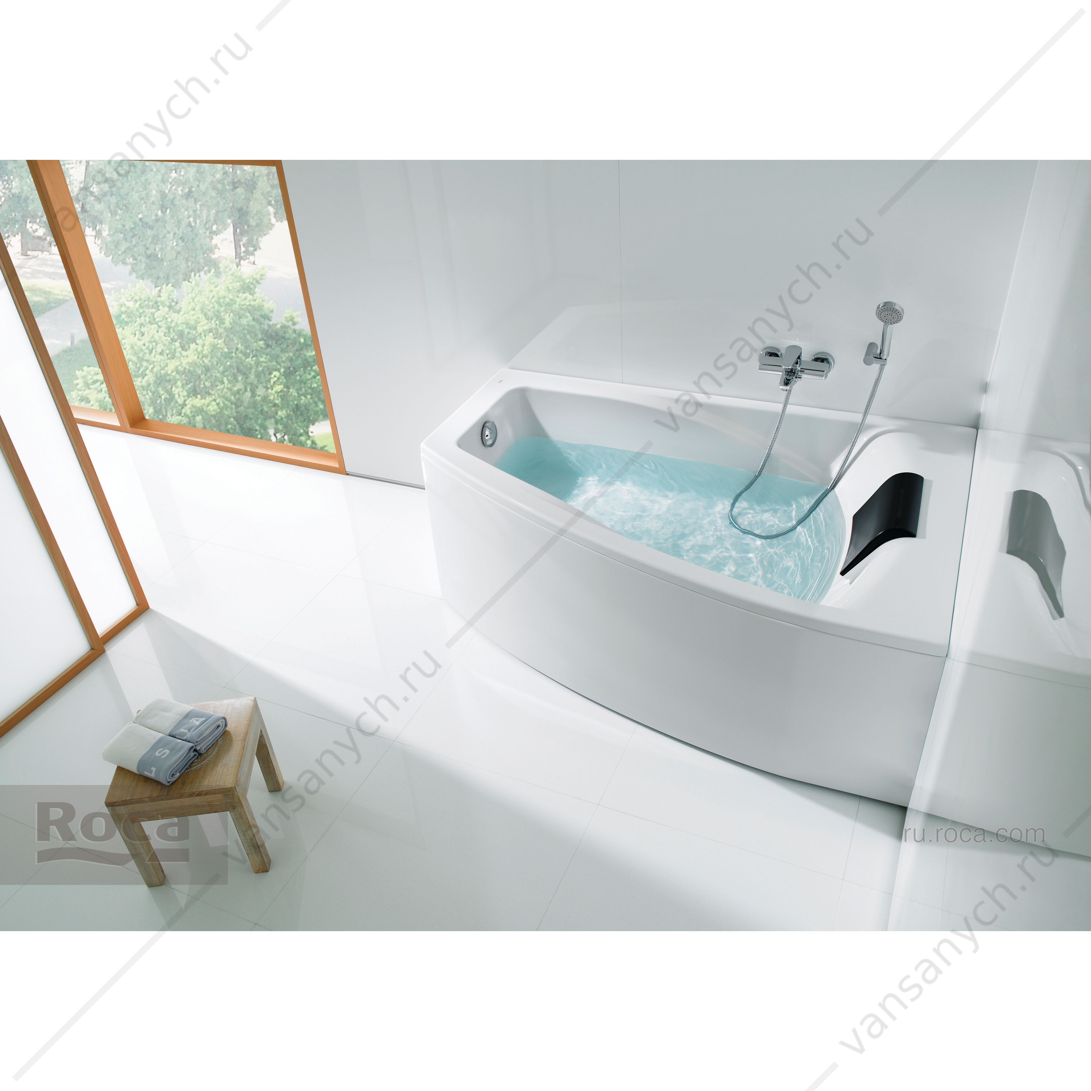 89 Акриловая ванна Hall Angular 150х100 асимметричная правая ZRU9302865 Roca (Испания) купить в Тюмени (Ван Саныч™)