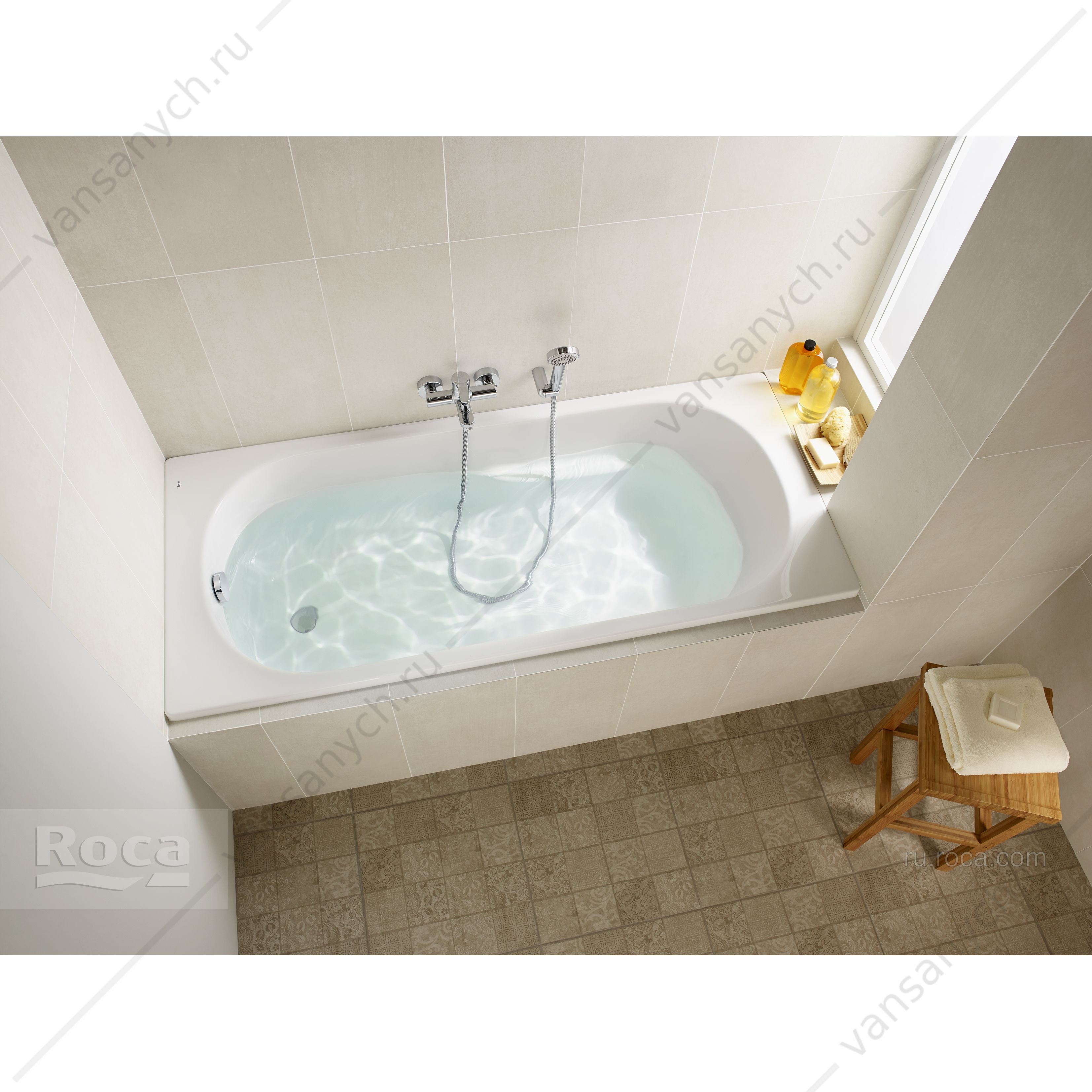 92 Акриловая ванна Genova-N 150x75 прямоугольная ZRU9302894 Roca (Испания) купить в Тюмени (Ван Саныч™)
