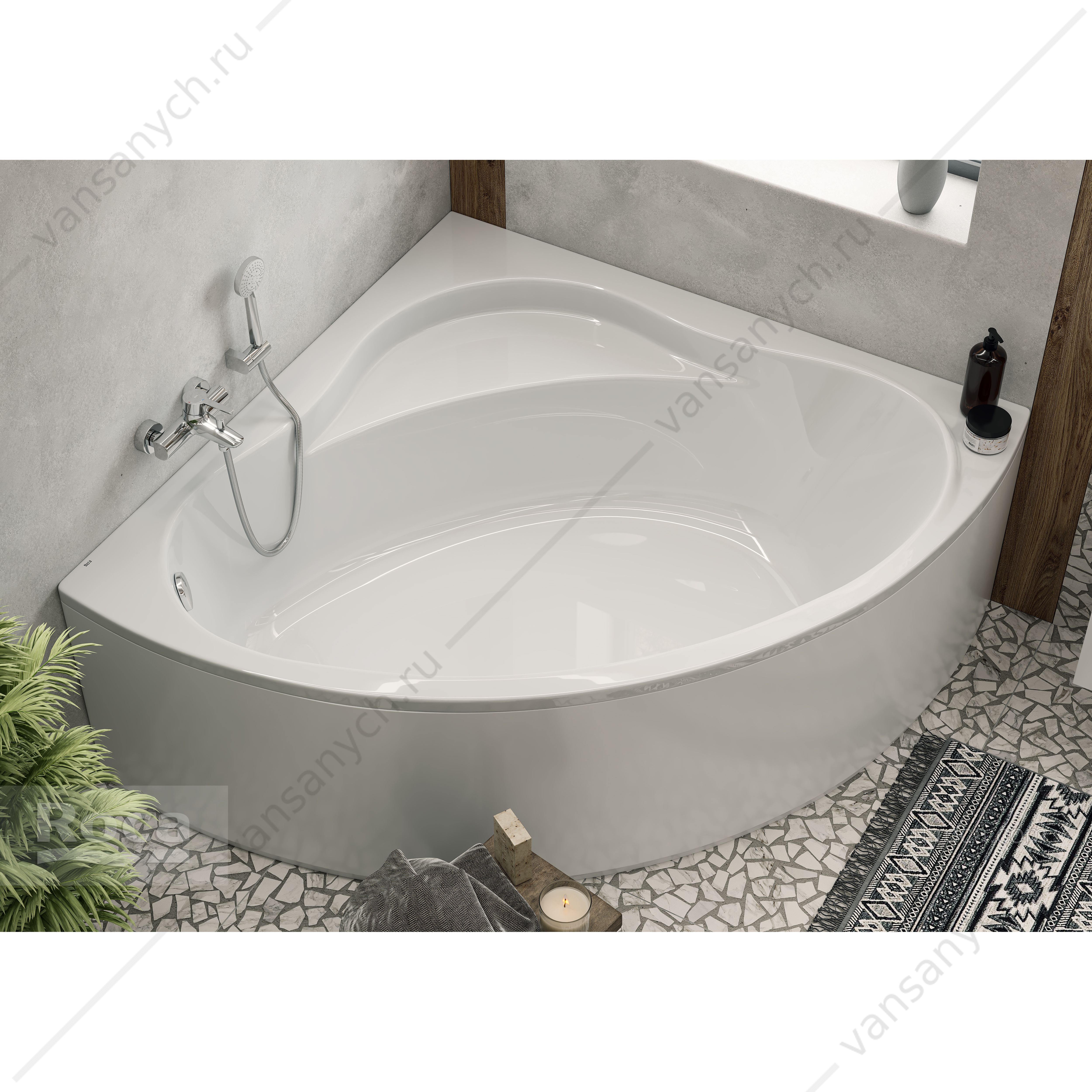 97 Акриловая ванна Bali 150x150 симметричная ZRU9302916 Roca (Испания) купить в Тюмени (Ван Саныч™)