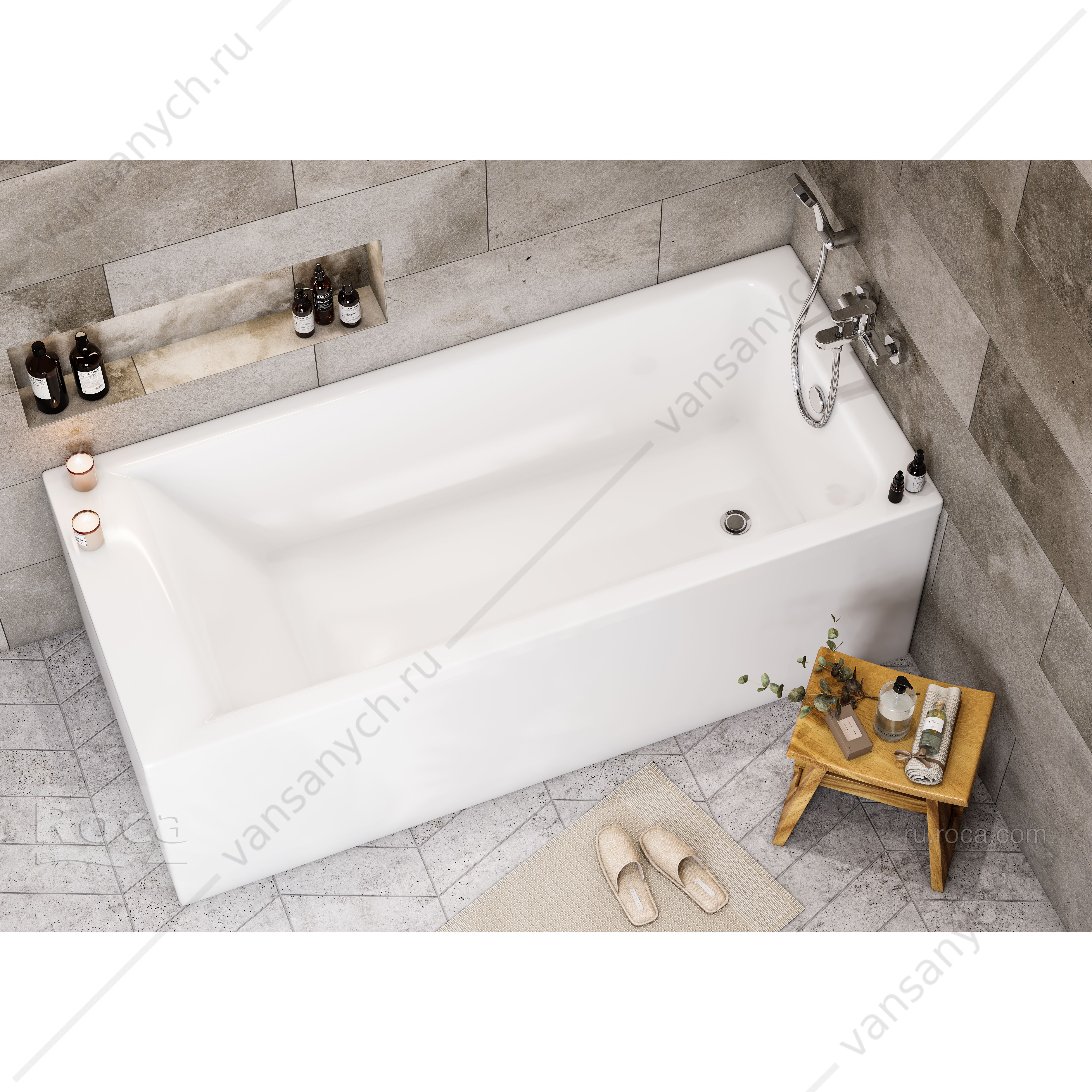 5645 Акриловая ванна Easy 180x80 прямоугольная 248618000 Roca (Испания) купить в Тюмени (Ван Саныч™)