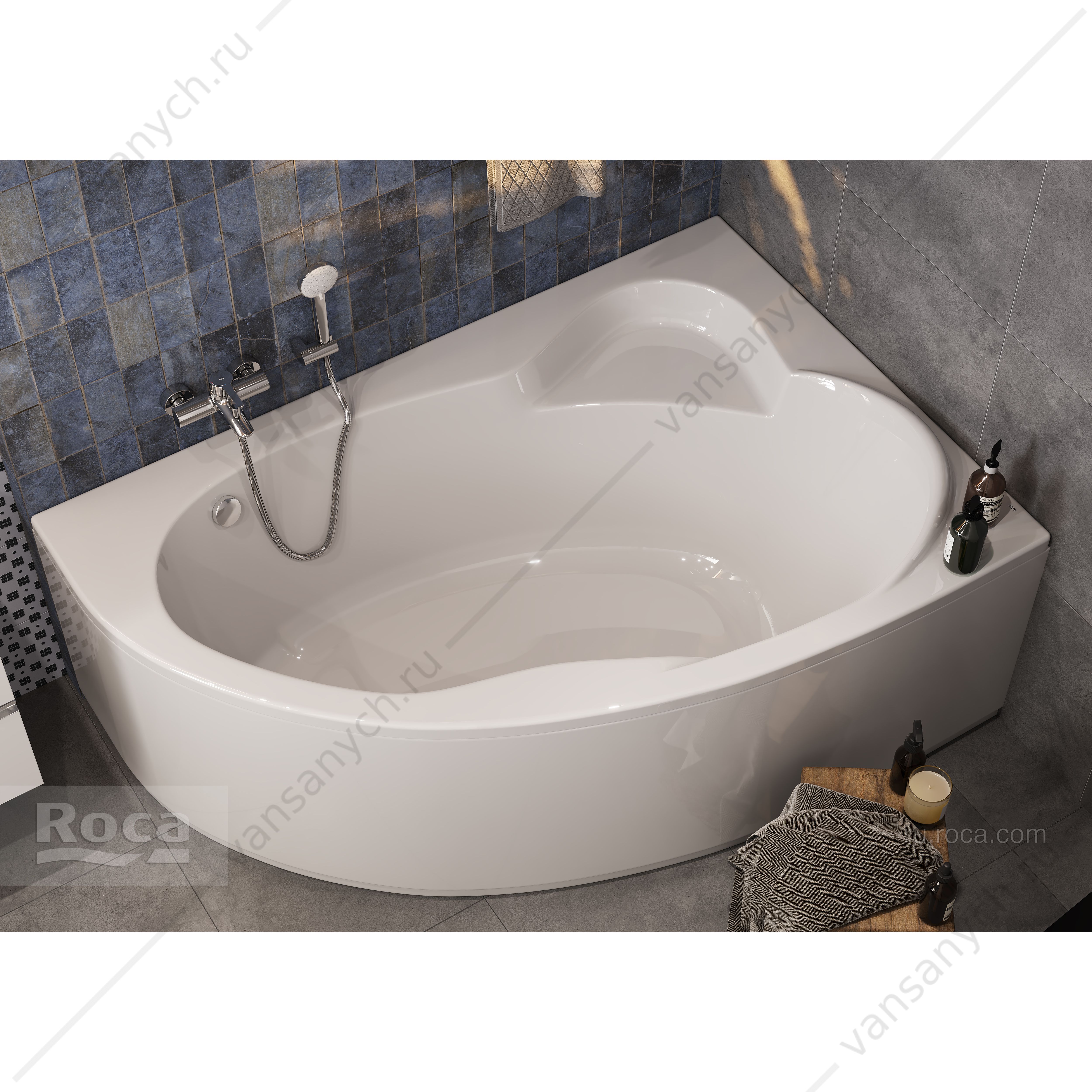 84 Акриловая ванна Luna 170x115 асимметричная правая ZRU9302912 Roca (Испания) купить в Тюмени (Ван Саныч™)