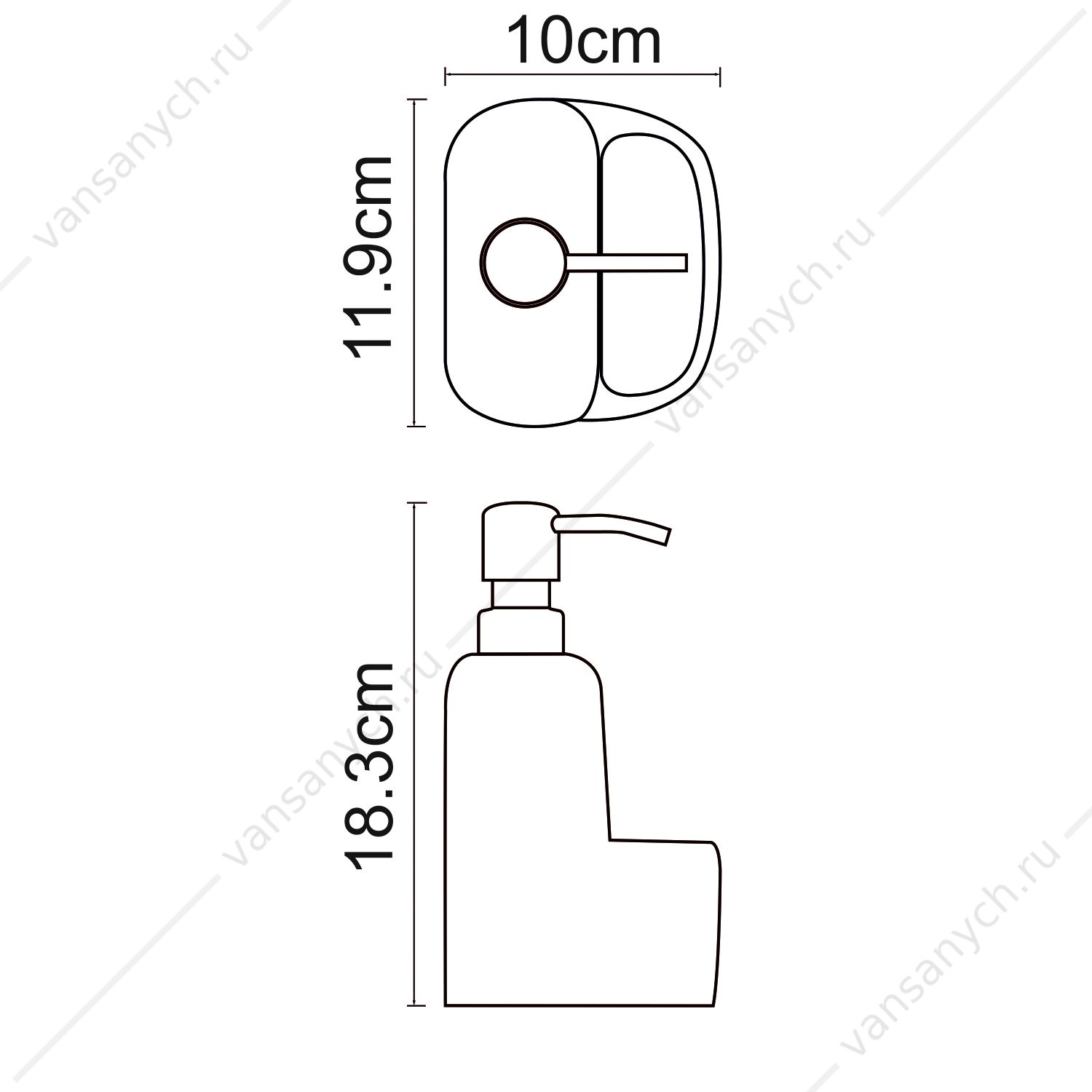 Дозатор с емкостью для губки, бежевый, K-8499 WasserKraft (Германия) купить в Тюмени (Ван Саныч™)