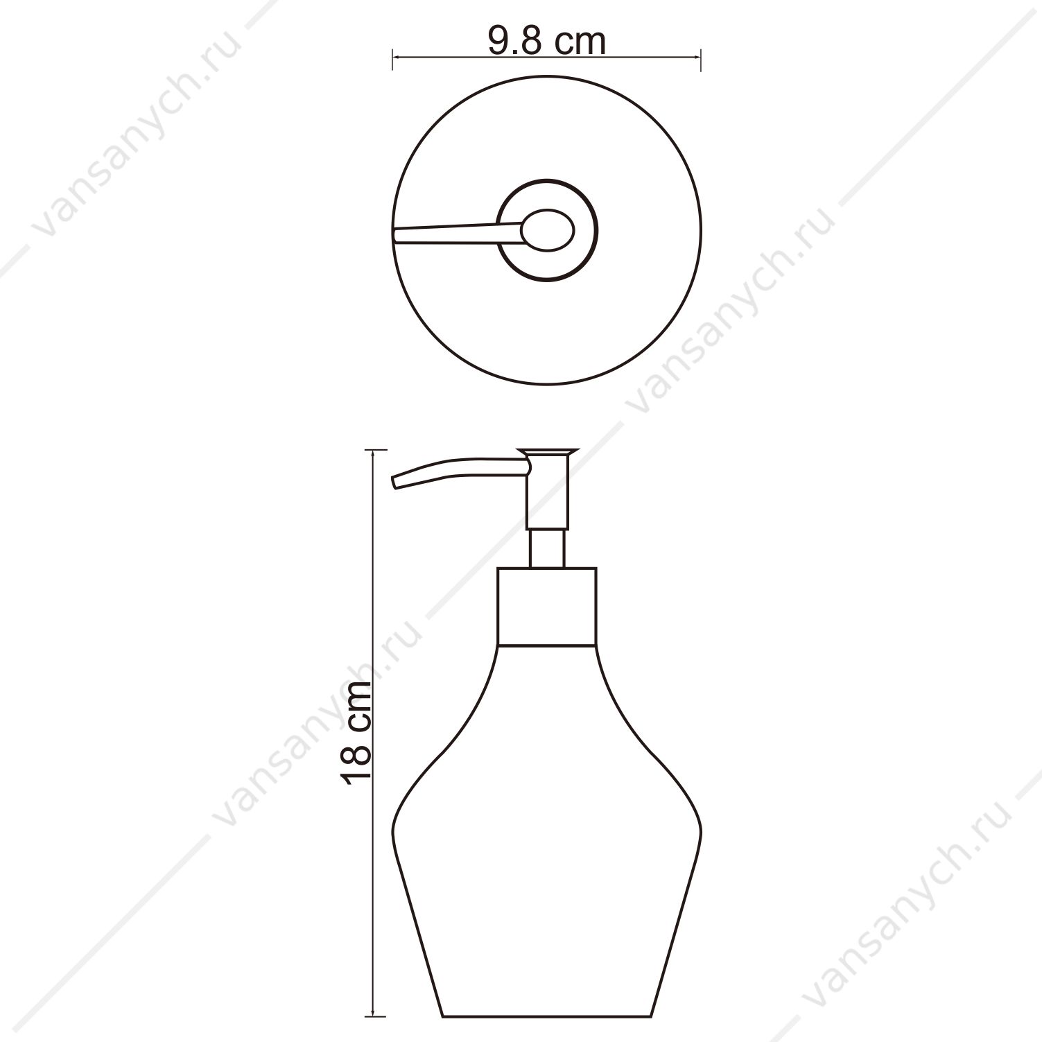 Дозатор для жидкого мыла, Dinkel K-4600, белый, K-4699 WasserKraft (Германия) купить в Тюмени (Ван Саныч™)