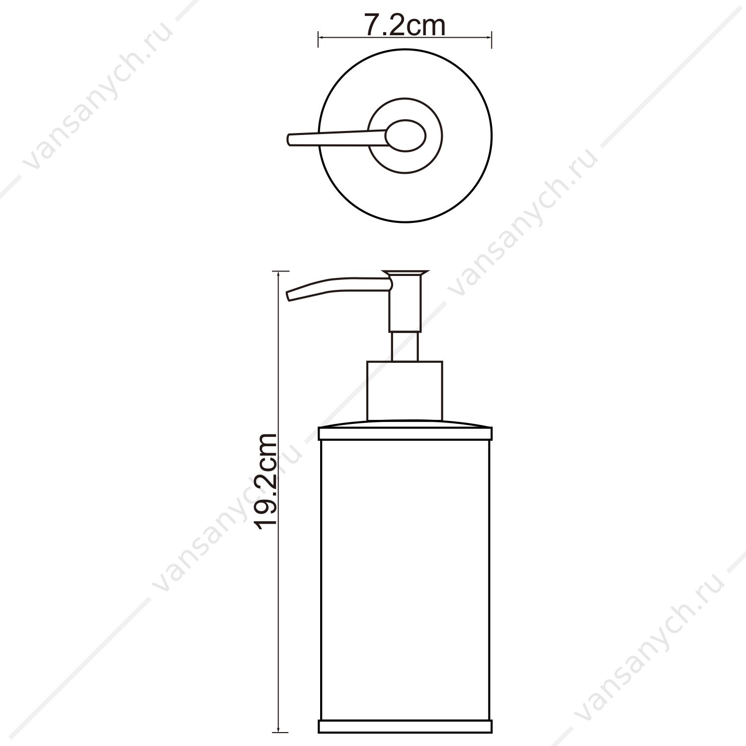Дозатор для жидкого мыла, Rossel K-5700, белый, K-5799 WasserKraft (Германия) купить в Тюмени (Ван Саныч™)