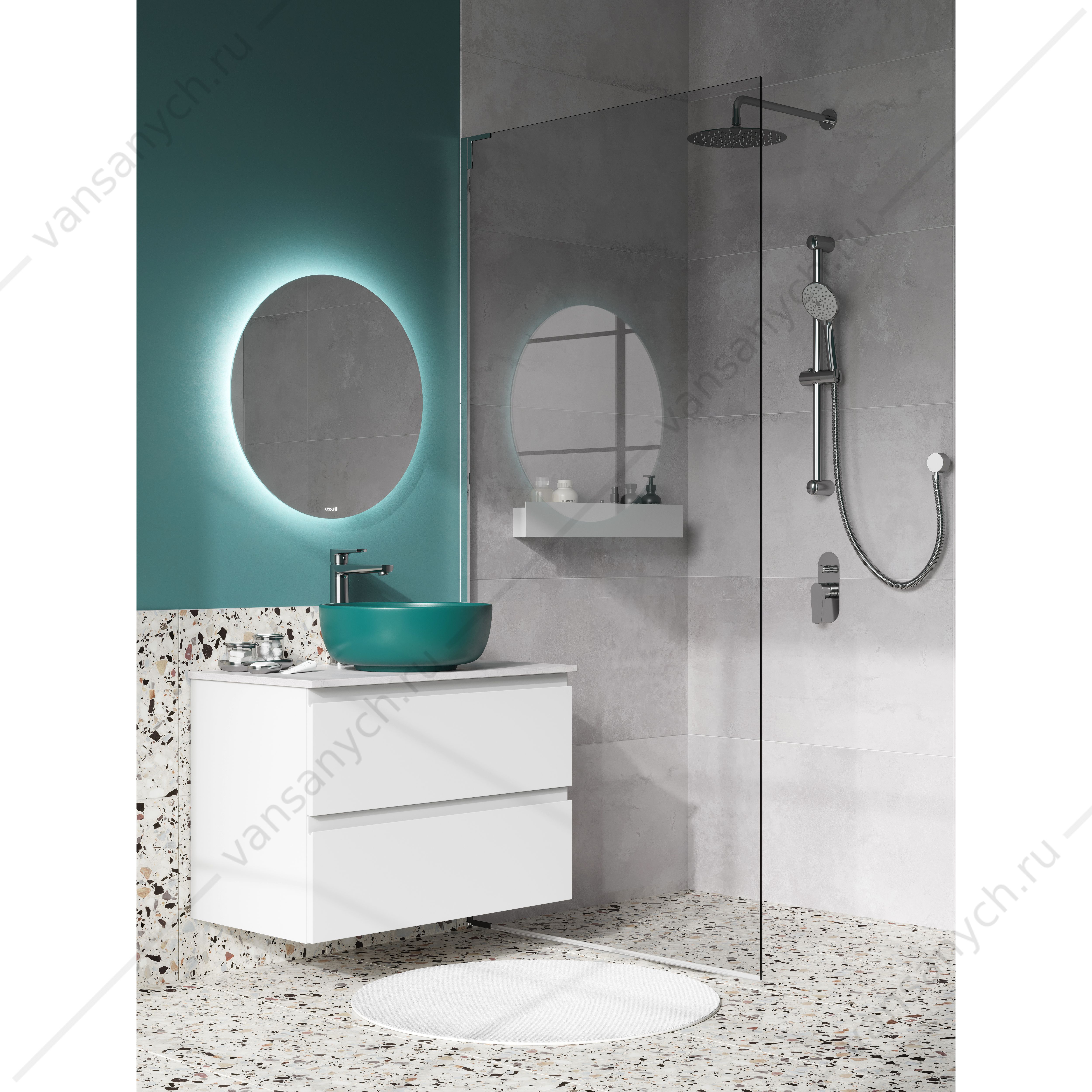 Зеркало ECLIPSE smart 60x60 с подсветкой круглое, А64142 Cersanit (Польша) купить в Тюмени (Ван Саныч™)