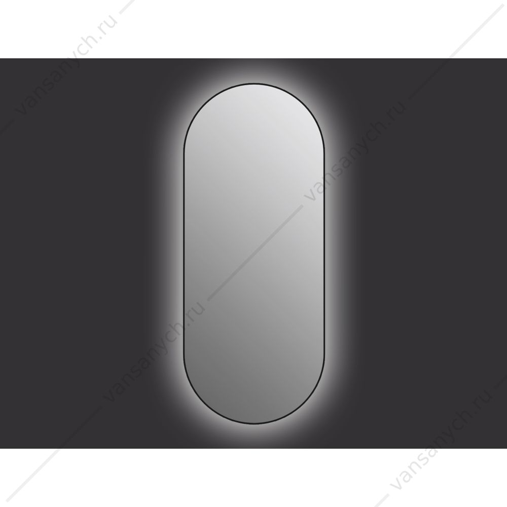 Зеркало ECLIPSE smart 50x122 с подсветкой овальное в черной рамке, А64151 Cersanit (Польша) купить в Тюмени (Ван Саныч™)
