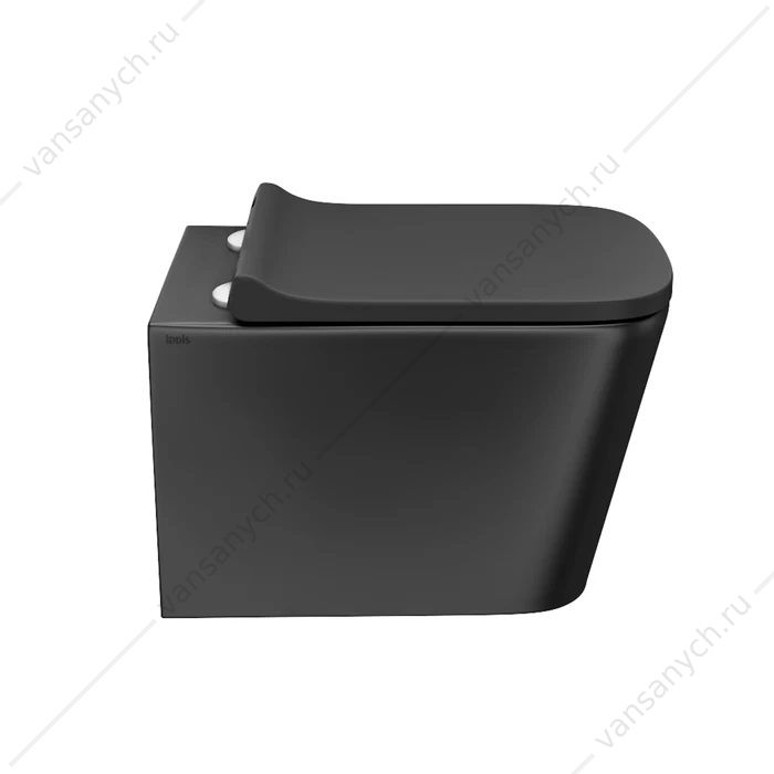 Унитаз безободковый подвесной IDDIS Bild с сиденьем микролифт, быстросъем, черный, BILR2BMi25 IDDIS (Россия) купить в Тюмени (Ван Саныч™)