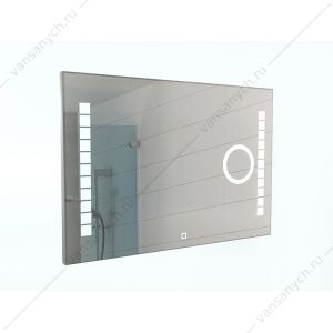 Зеркало Quadro 100 alum (ЛИНЗА) с подсветкой Sansa SQL1030Z Домино (Росиия) купить в Тюмени (Ван Саныч™)