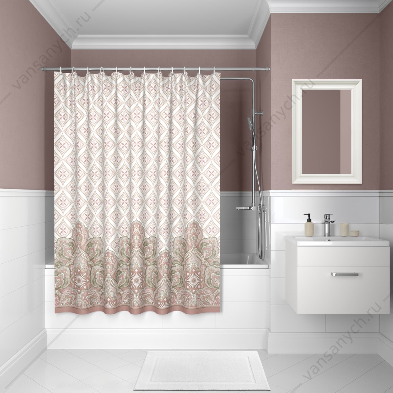 Штора для ванной комнаты IDDIS Decor, D08P218i11, разноцветный IDDIS (Россия) купить в Тюмени (Ван Саныч™)
