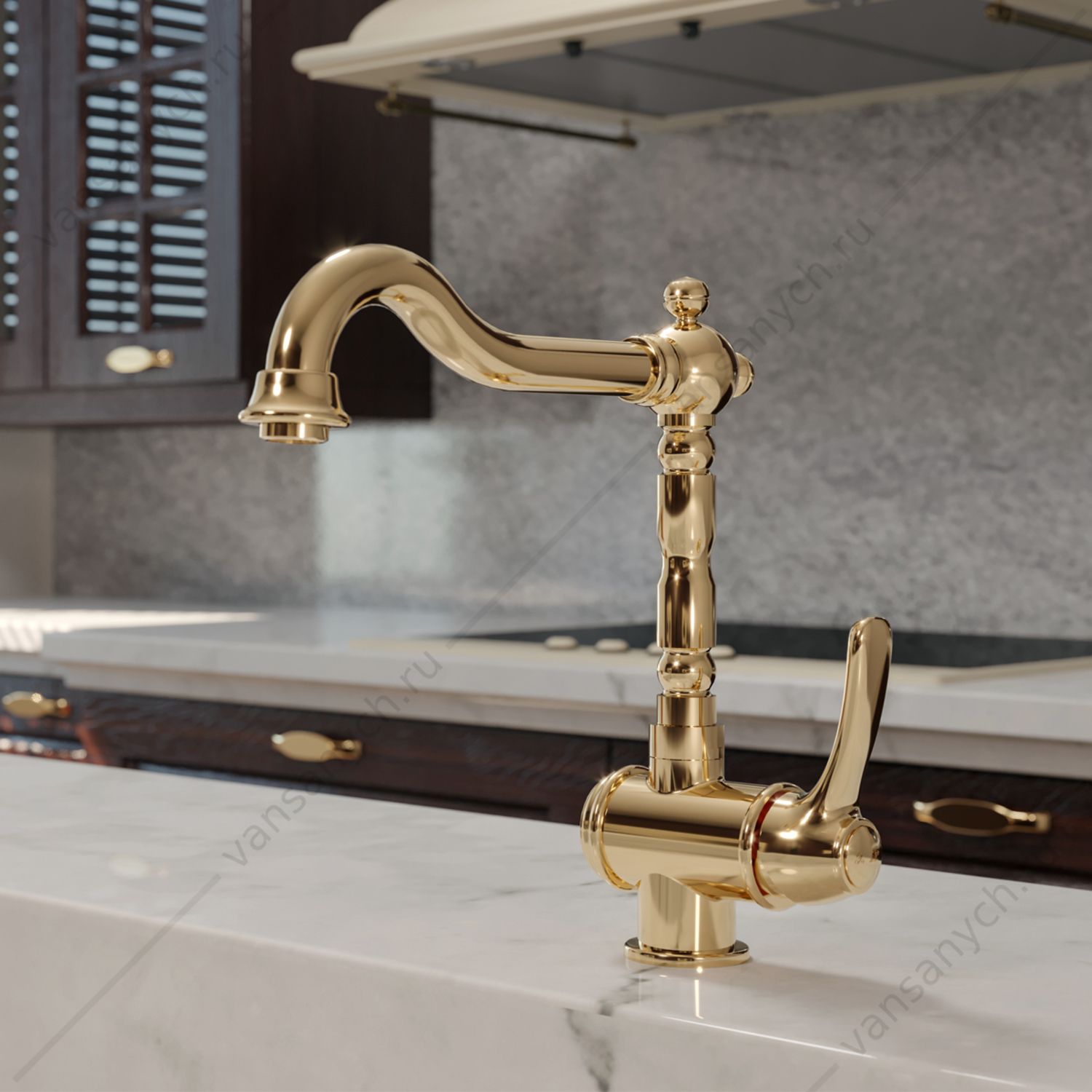 Смеситель для кухни IDDIS Oldie, OLDYGL0i05, золото производитель IDDIS ...