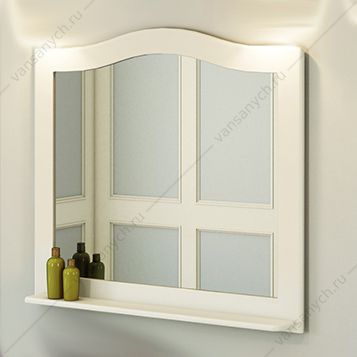 4136986 Зеркало Монако-100 белый Comforty (Россия) купить в Тюмени (Ван Саныч™)