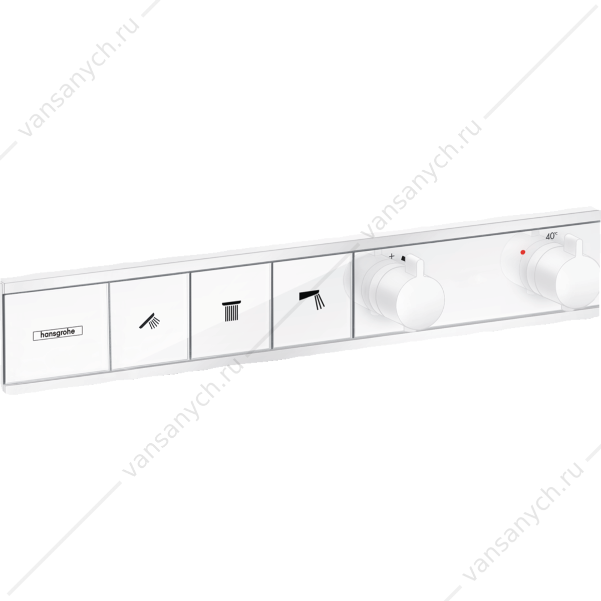 Термостат для 3 потребителей (внешня часть) белый матовый HANSGROHE RainSelect 15381700 HANSGROHE (Германия) купить в Тюмени (Ван Саныч™)