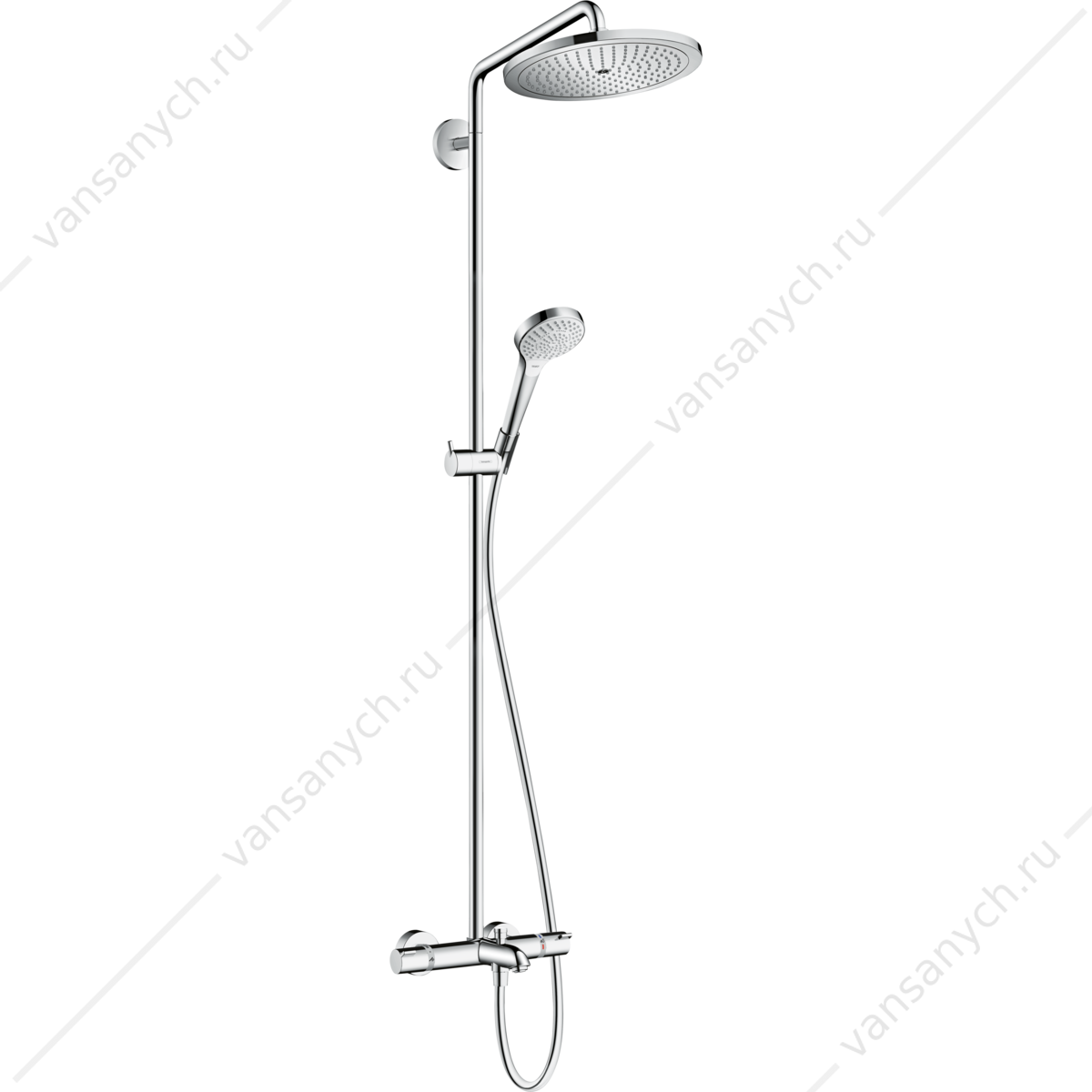Душевая система с термостатом для ванны HANSGROHE Croma Select 280 1jet showerpipe 26792000 HANSGROHE (Германия) купить в Тюмени (Ван Саныч™)