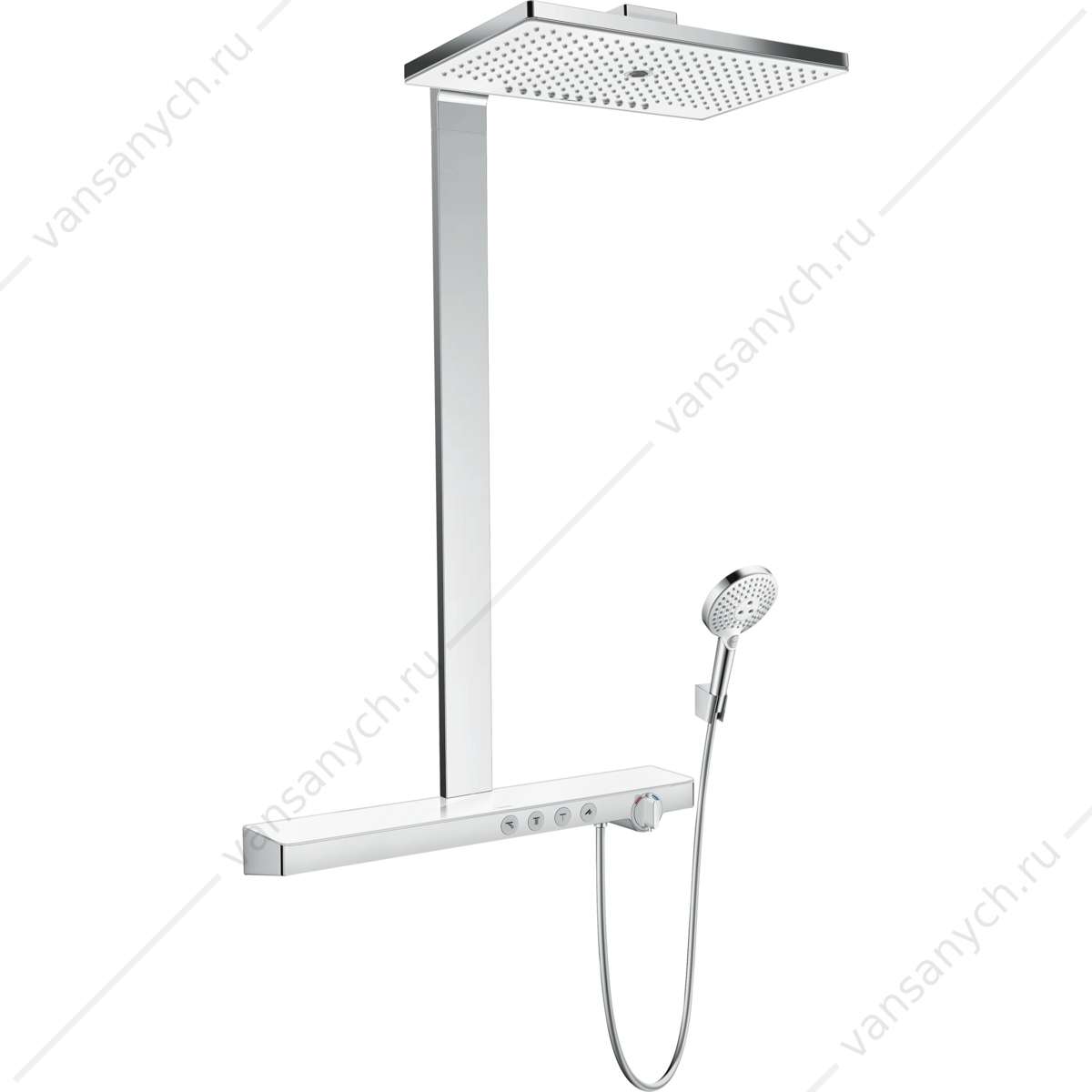 Душевая система HANSGROHE Rainmaker Select 460 3jet Showerpipe белый/хром 27106400 HANSGROHE (Германия) купить в Тюмени (Ван Саныч™)