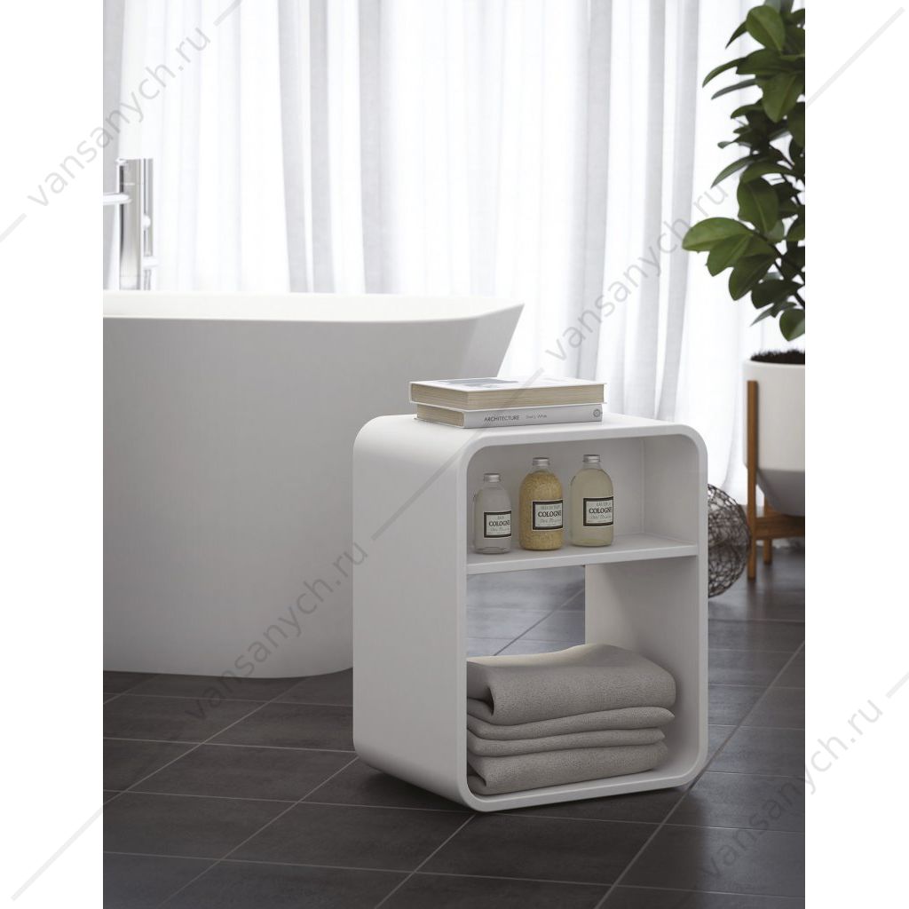Табурет для ванной комнаты с полкой CEZARES TITAN-SEDP, белый,  Cezares (Италия) купить в Тюмени (Ван Саныч™)