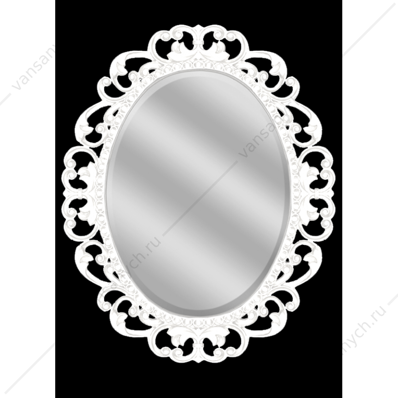 3422 Зеркало Misty Аврора 820х1020 (белый, овальное) Misty(Россия) купить в Тюмени (Ван Саныч™)