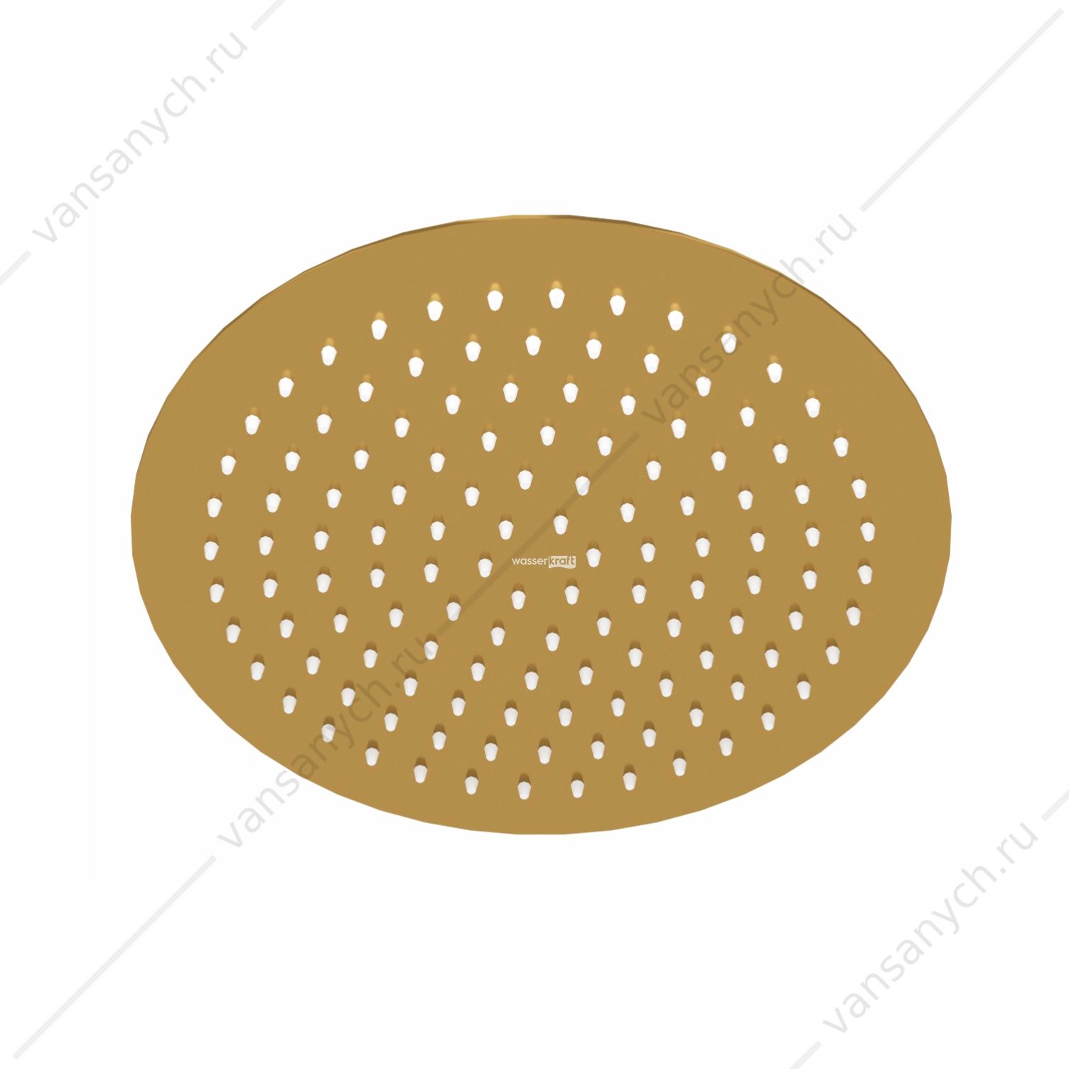 Верхняя душевая насадка диаметр 248мм WasserKRAFT золото матовое А259 WasserKraft (Германия) купить в Тюмени (Ван Саныч™)