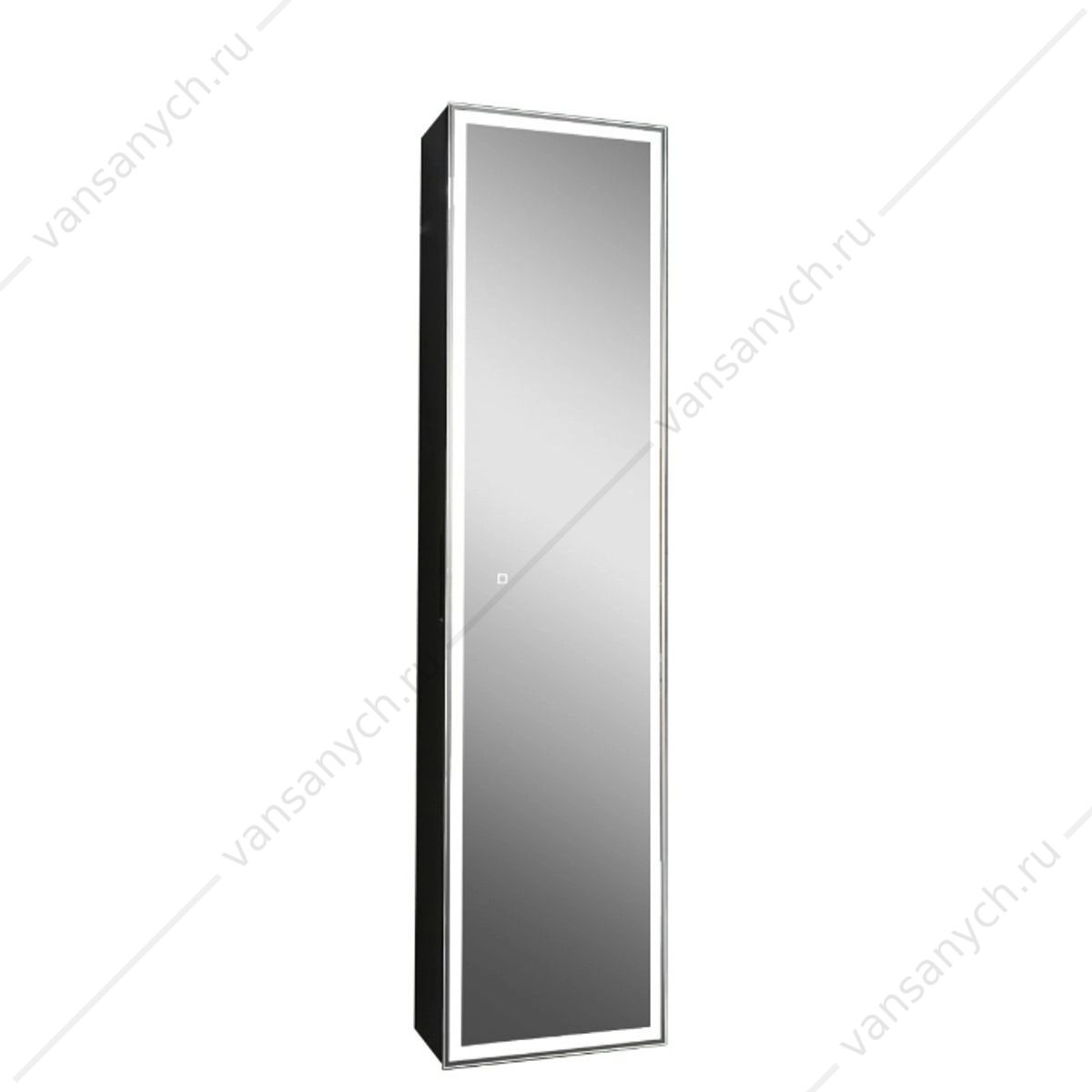 Пенал-зеркало 40х160 Mirror Box black LED подсветка, черный корпус, МВК050 AGATA (Россия) купить в Тюмени (Ван Саныч™)