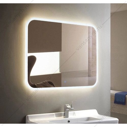 УТ000027923 Зеркало 90х70 с подсветкой Demure LED с сенсором ЗЛП502 AGATA (Россия) купить в Тюмени (Ван Саныч™)