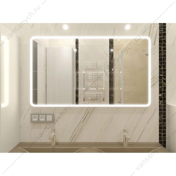 УТ000020705 Зеркало 120х80 с подсветкой и подогревом Demure ЗЛП737 LED, сенсорн. выкл. AGATA (Россия) купить в Тюмени (Ван Саныч™)