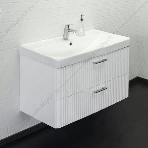 Тумба 90см с раковиной Comforty Ангара-90П белый мат, раковина Comforty 4490, 00-00017872CF Comforty (Россия) купить в Тюмени (Ван Саныч™)