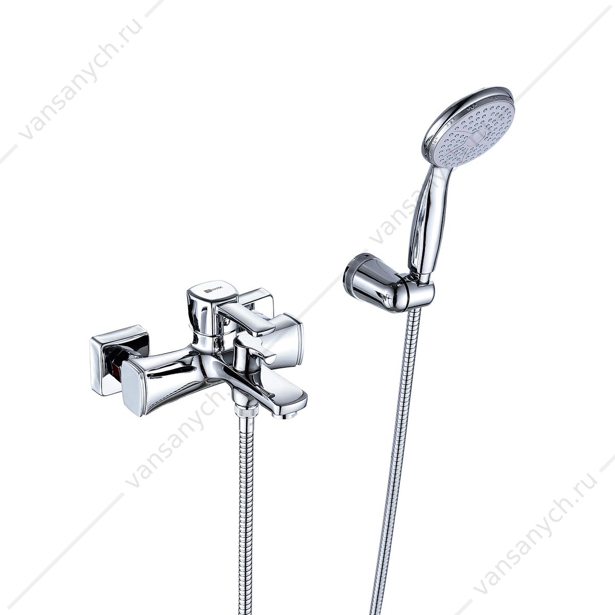 Смеситель для ванны с лейкой, шлангом, держателем Lemark Evitta LM0514C, хром Lemark (Чехия) купить в Тюмени (Ван Саныч™)
