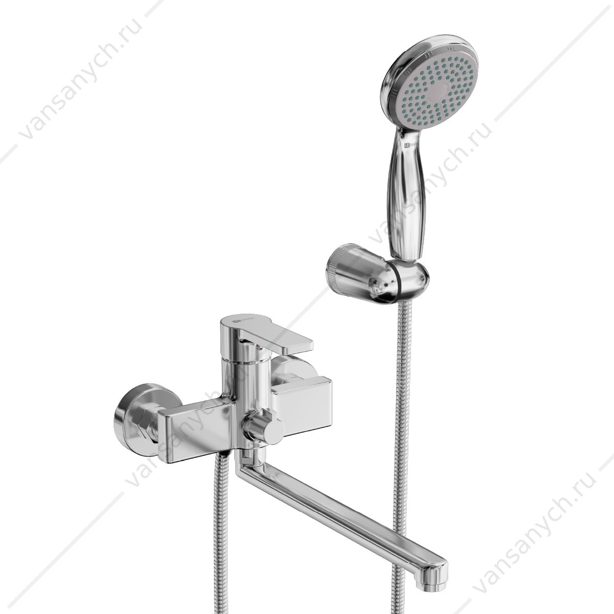 Смеситель для ванны длинный излив Lemark Aura LM0651CH, хром Lemark (Чехия) купить в Тюмени (Ван Саныч™)