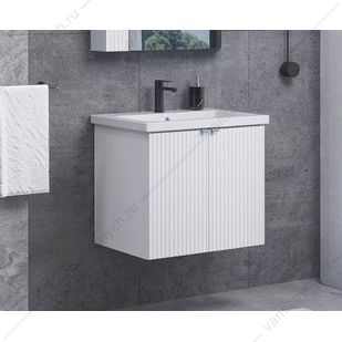 00-00019238CF Тумба с раковиной 60см COMFORTY Лима-60П белый матовый с раковиной Como 60  Comforty (Россия) купить в Тюмени (Ван Саныч™)