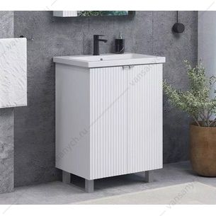00-00019241CF Тумба с раковиной 60см COMFORTY Лима-60Н белый матовый с раковиной Como 60  Comforty (Россия) купить в Тюмени (Ван Саныч™)