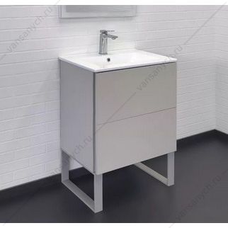 00-00019361CF Тумба с раковиной 60см COMFORTY Бильбао-60Н серый шёлк с раковиной Comforty 60E Comforty (Россия) купить в Тюмени (Ван Саныч™)