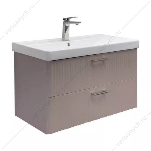00-00021036CF Тумба с раковиной 90см Comforty Ангара-90П дуб латте с раковиной 4490 Comforty (Россия) купить в Тюмени (Ван Саныч™)