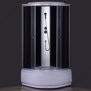 00-00000180 Душевая кабина 90х90 СOMFORTY 300GG, серое стекло, задн.,черн.,стекл.панель Comforty (Россия) купить в Тюмени (Ван Саныч™)