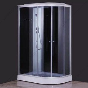 00-00000182 Душевая кабина 120х80 СOMFORTY 301L, серое стекло, задн.черн. стекл.панель Comforty (Россия) купить в Тюмени (Ван Саныч™)