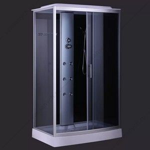 00-00000186 Душевая кабина 120х80 СOMFORTY 303, серое стекло,задн.,черн., стекл.панель Comforty (Россия) купить в Тюмени (Ван Саныч™)