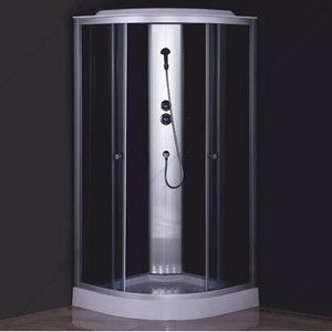 00-00000187 Душевая кабина 90х90 СOMFORTY 304GG, серое стекло, задн.,черн.,стекл.панель, Comforty (Россия) купить в Тюмени (Ван Саныч™)