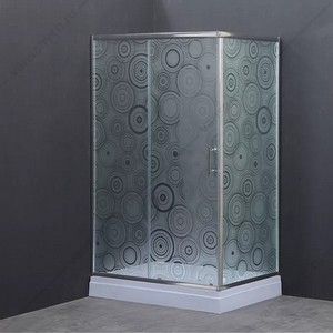 00-00000204 Душ.ограждение 120х80 с поддоном СOMFORTY 33P, матовое стекло с рисунком узоры Comforty (Россия) купить в Тюмени (Ван Саныч™)