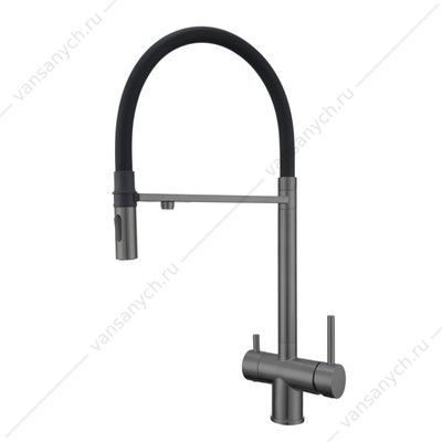 Смеситель для кухни GROSS AQUA 3188611SSGMB Neosteel графит, с подключением к фильтру питьевой воды Gross Aqua (Россия) купить в Тюмени (Ван Саныч™)