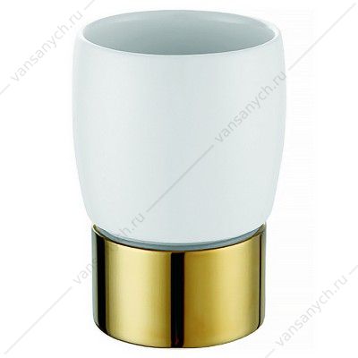 Стакан керамический Azario ELVIA настольный, золото AZ-126AG AZARIO (Россия/Китай) купить в Тюмени (Ван Саныч™)