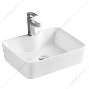 Раковина 48х37 накладная Azario прямоугольная, белый AZ-2010 AZARIO (Россия/Китай) купить в Тюмени (Ван Саныч™)