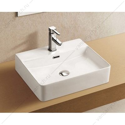 Раковина 50х42 накладная Azario прямоугольная, белый AZ-2173-S AZARIO (Россия/Китай) купить в Тюмени (Ван Саныч™)
