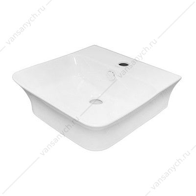 Раковина 41х41 накладная Azario квадратная, белый глянец AZ-2257 AZARIO (Россия/Китай) купить в Тюмени (Ван Саныч™)