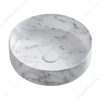 Раковина 35,5х35,5 накладная Azario, круглая, светлый мраморный AZ-3134-M820 AZARIO (Россия/Китай) купить в Тюмени (Ван Саныч™)